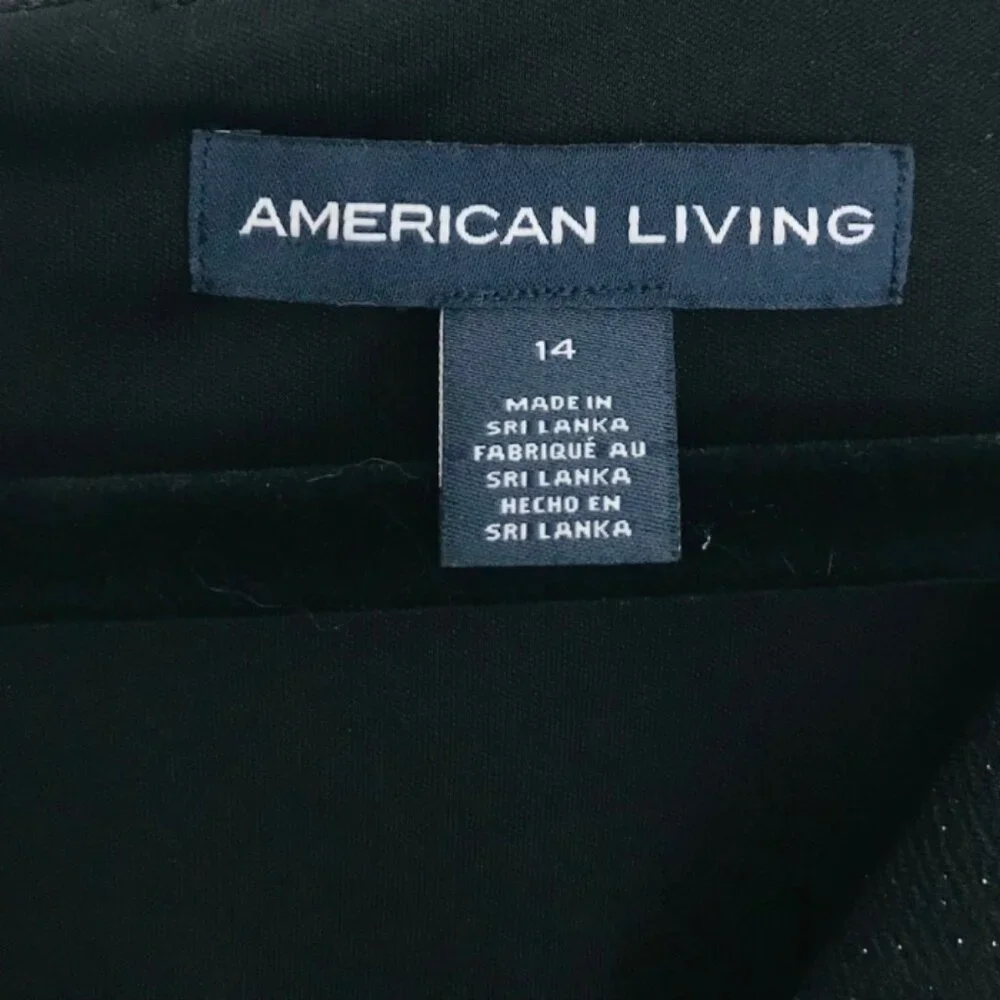 American Living Women’s Black Sparkle Faux Wrap Dress Size 14 NWT - Picture 3 of 6